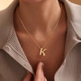 thumbnail image 4 of GOSFRY Letter Necklace for Women 14K Gold Plated Balloon Initial A-Z Pendant Necklace Trendy Dainty Satellite Bead Chain Necklace Personalized Custom Jewelry Gifts, 4 of 7