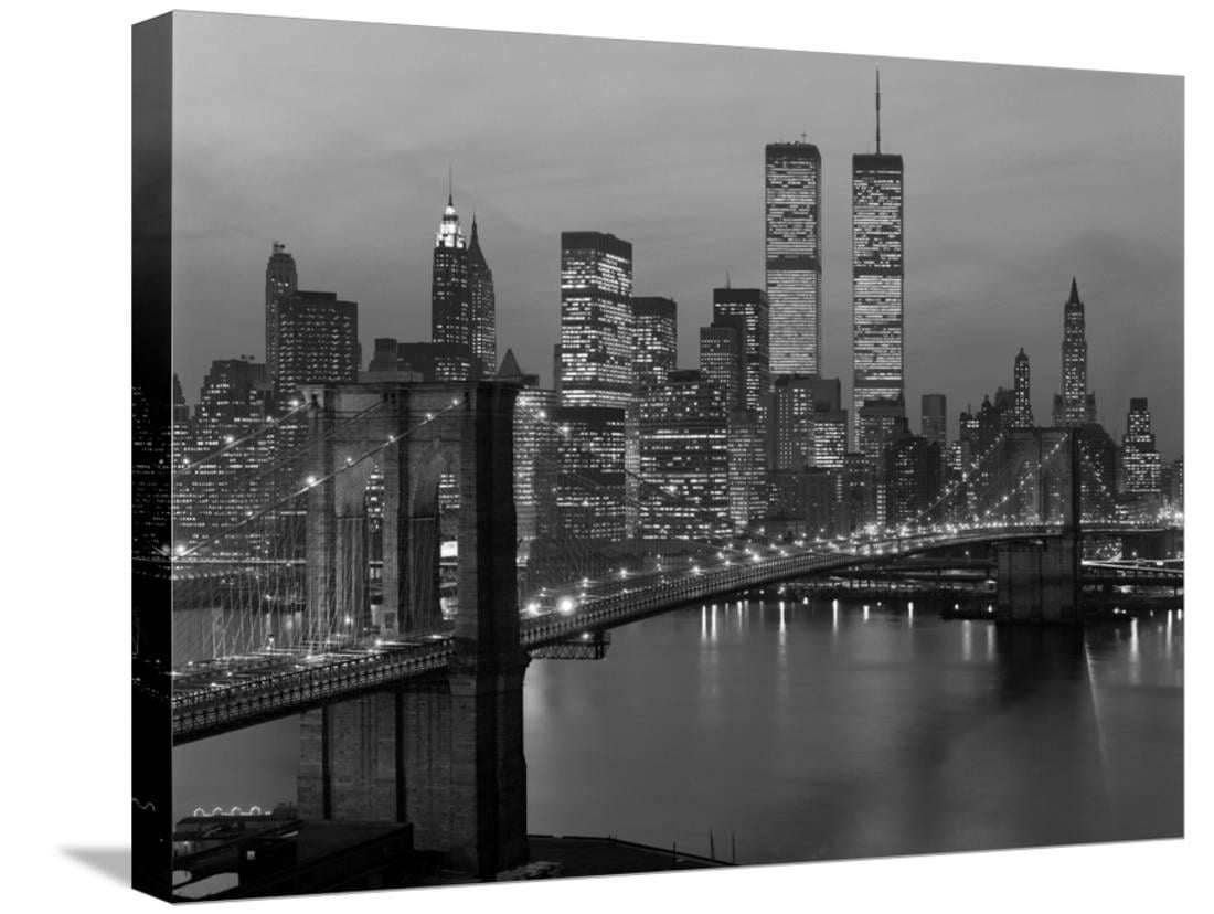 World Trade Center with Brooklyn Bridge in foreground New York City Photo Print World Trade Center with Brooklyn Bridge in foreground New York City Photo Print