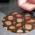 thumbnail image 4 of TEMU Pumpkin Spice Delight Round Area Rugs for Bedroom Living Room, 6FT Soft Comfy Indoor Circle Carpets, Carpet Home Decor Floor Mat, 4 of 6