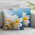thumbnail image 3 of Chilfamy Yellow Flowers Pillow Covers Square 1PC Indoor Outdoor Pillow Case for Couch Sofa 24x24in, 3 of 5
