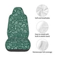 thumbnail image 4 of Picia Green Christmas Print Waterproof Sweating Car Seat Cover for Post Gym Workout, Running, Beach and Hiking, Universal Fit Anti-Slip Bucket Seat Protector, 4 of 5