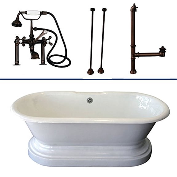 BarclayTub Kit 67" CI Dbl Roll Top