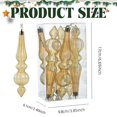 thumbnail image 3 of LGHDIWN 6 Pcs Christmas Finial Ornaments Shatterproof Plastic Finial Ball Drop Ornaments, Christmas Tree Hanging Decorations for Holiday, Vintage Drop Finial Pendant, 3 of 7