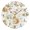 Gold, variant on Lovely Squirrels Mushrooms Florals Leaves Round Wall Clock Silent Analog Battery Operated Black Pointer Home Decor 9.84" Diameter