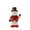 White, variant on Winter Snowman Resin Statue, Cute Snowman Figurine In Blue Puffer Coat and Knit Scarf, Festive Christmas Holiday Sculpture for Indoor Mantel Tabletop Shelf Home Display