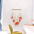 thumbnail image 4 of Macramé pared colgante hoja borla pared decoración tapiz hecho a mano bohemio colgante hogar sala de estar boda decoración regalo JAMW Sencillez, 4 of 5