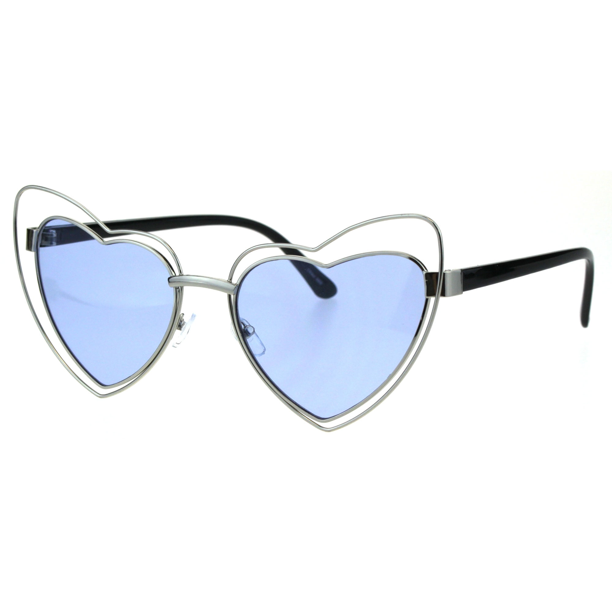 Double Metal Rim Cat Eye Designer Gothic Heart Shape