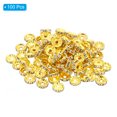 thumbnail image 3 of Unique Bargains 10mm Spacer Beads, 100pcs Bead Spacers Rhinestone Round Bulk Beads for Jewelry Making, Gold, 3 of 5