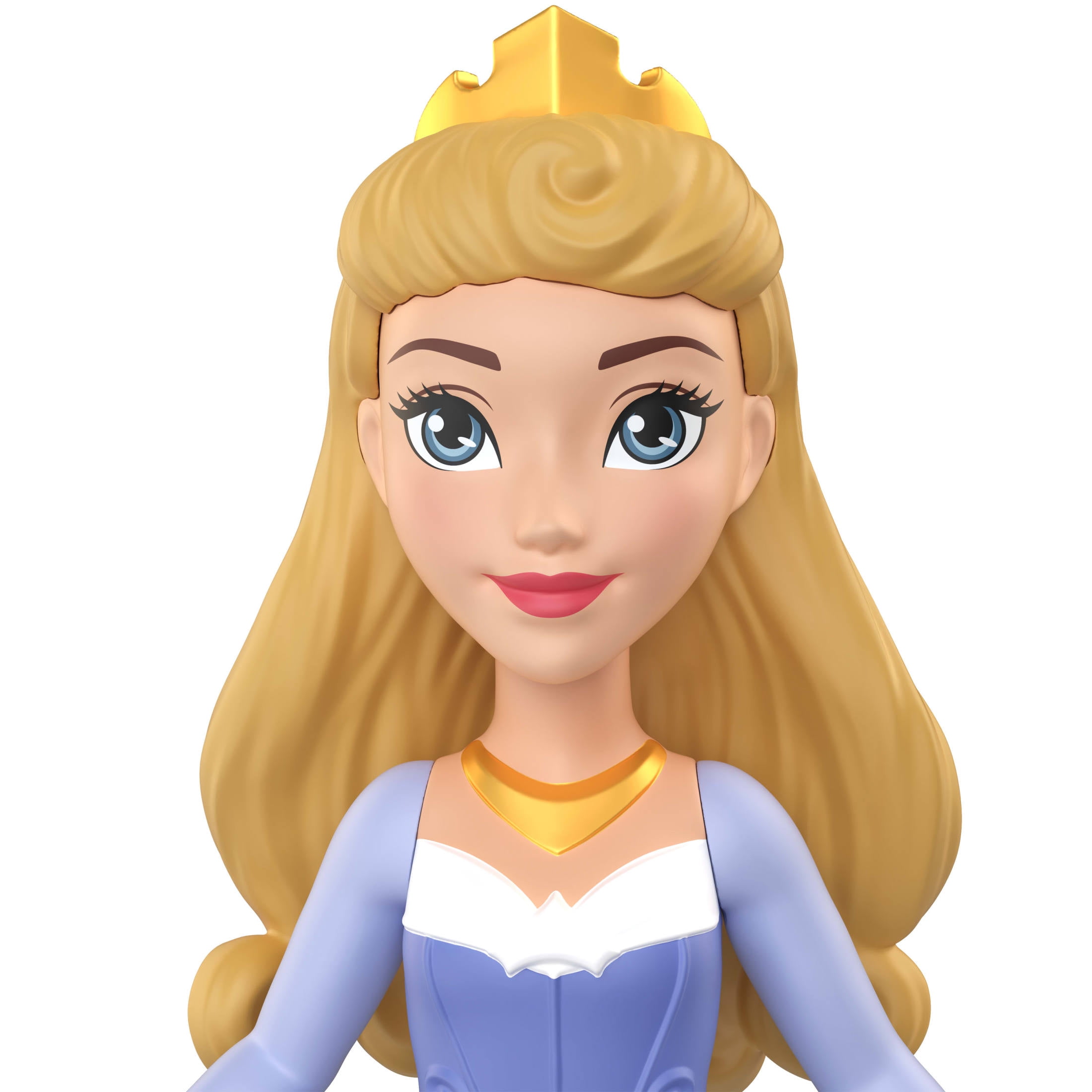 Disney Princess Aurora Posable Small Doll in Shiny Outfit with Removable Skirt, Inspired by Movie