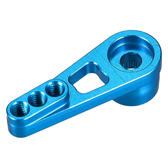 Aluminio Aleación 25T Dirección Servo Brazo Cuerno Azul para RC Barco Reparación Piezas Accesorios (3mm)