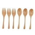 thumbnail image 2 of Wooden Spoon, 3 Sets Fork And Spoon Set Eco Friendly  For Banquet, 2 of 8