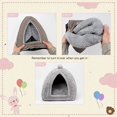 thumbnail image 4 of Gran cueva para conejos, cama cálida, tienda de campaña, casa, Animal PEQUEÑO, escondite triangular para conejo, conejillo de indias, hurón, 4 of 5