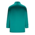 thumbnail image 6 of Satin Blouses for Women Silk Cowl Neck Shirts Elegant Ruffle 3/4 Sleeve Tops Slim-Fit Fashion Trendy Outfits Casual Business Outfits 2026 Summer Tops Lace Ladies Clothes, 6 of 7