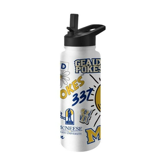 Logo Brands 180-S34QB-63 McNeese State 34 oz Native Quencher Bottle