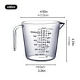 thumbnail image 2 of Jarra medidora de plástico, vaso grande de 600ml, tazas medidoras, jarras graduadas, tarros medidores para agua fría, té helado, jugo, cerveza, leche, 2 of 5