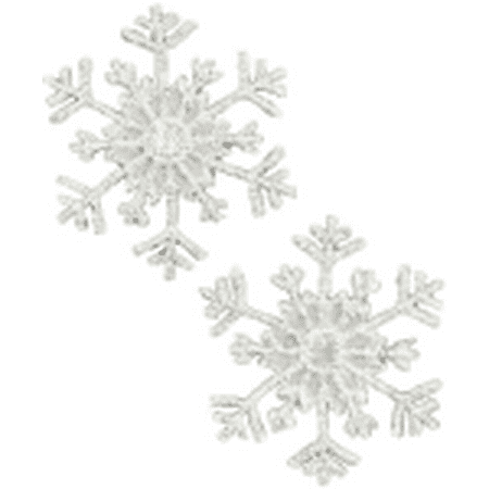 Christmas Embroidery Appliques Expo Int'l Christmas Medium Branch Snowflake Iron-on Applique Pack of 2 ()