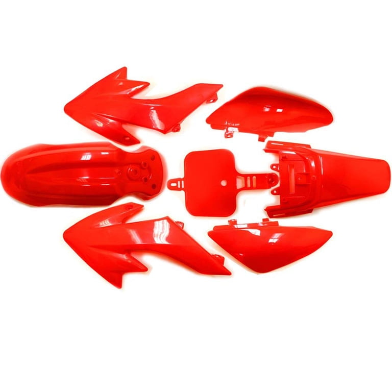 Kit De Guardabarros De Carenado De Plástico Rojo Para Motor, Repuesto