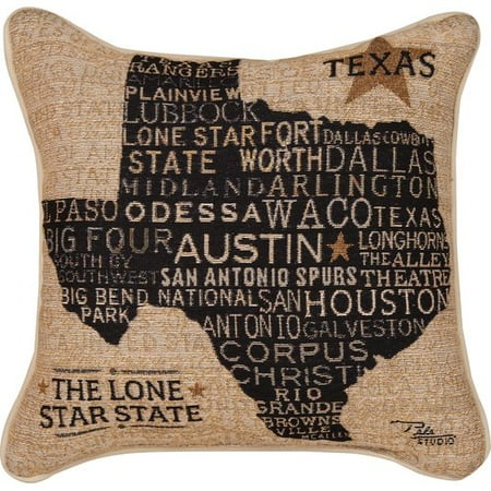 Manual Woodworkers & Weavers USA Texas Throw Pillow