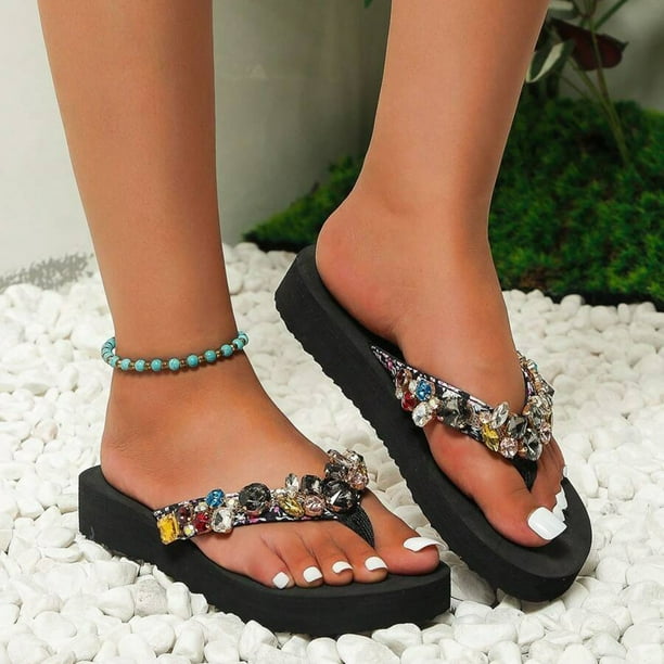 Women s Sandals Female Sandal Adult Womens Shoes Clear Sandals for Women Size 11 Hot Sandals Women Teen Slippers for Girls Beach Sandals Sandals Women Rubber Lavender Black 9 Walmart