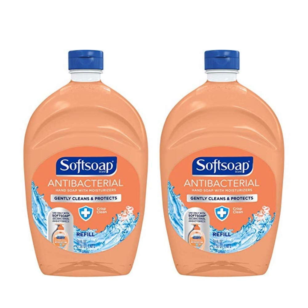 Softsoap Antibacterial Liquid Hand Soap Refill, Crisp Clean, 50 Oz