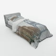 thumbnail image 3 of Ambesonne Winter Bedding Set 4 Pcs, Eiffel Tower in Snow, Queen, White Brown Green, 3 of 3