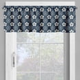 thumbnail image 4 of Ambesonne Geometric Valance & Curtain, Retro Japanese Flora, 55"x24", Dark Blue Cream, 4 of 6