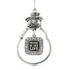 Music Is My Life Classic Snowman Holiday Ornament