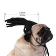 thumbnail image 2 of Dog Dreadlock Wig with Twin Ponytails, Funny Cat Hair Accessory, High-Temp Silk Bouncy Frizz-Free, Easy Clip-On Pet Costume for Small Medium Breeds(5.5Inch,F), 2 of 7