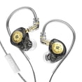 thumbnail image 1 of KZ Auriculares internos con cable de 3,5 mm Auriculares ergonómicos con cancelación de ruido Auriculares universales para teléfono portátil, Negro, Con micrófono seitruly EL004789-06B, 1 of 2
