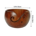 thumbnail image 3 of Wooden Woven Bowl E, Yarn Bowl Organizer Wood Storage Portable Holder Handmade for Knitting Crochet, 3 of 4