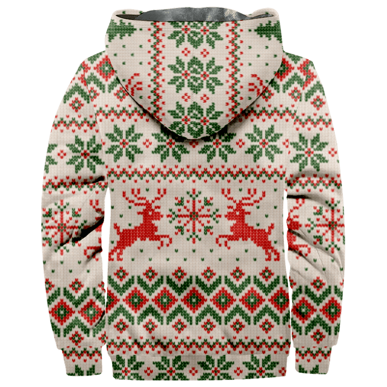 Mens Fleece Jacket-Christmas Snowflake Graphics Full Zip Hoodie Jacket for  Men,Winter Warm Cozy Fleece Hoodie Jacket,Red(L,DBHX)