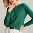 thumbnail image 4 of Asqwmvz Sweater for Women Women's Pullover Sweater Women's Spring And Autumn Winter New Solid Color Knitted Sweater With Roundneck Undercover And Style Long Sleeve Hoodie S-2XL, 4 of 5