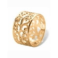 thumbnail image 2 of PalmBeach Jewelry Vintage-Style Filigree Scroll Design Ring Band in 18k Gold-Plated or Sterling Silver, 2 of 5