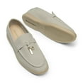 thumbnail image 4 of Women's Suede Loafers Slip-On Comfortable Business Casual Work Shoes with Arch Support, 4 of 6