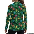 thumbnail image 2 of Jeiento Christmas Lights Women's Moisture Wicking Golf Shirts, Holiday Tops, Long Sleeve V Neck Quick Dry Sun Protection Tennis Shirt for Holiday Events Outdoor Travel, 2 of 7