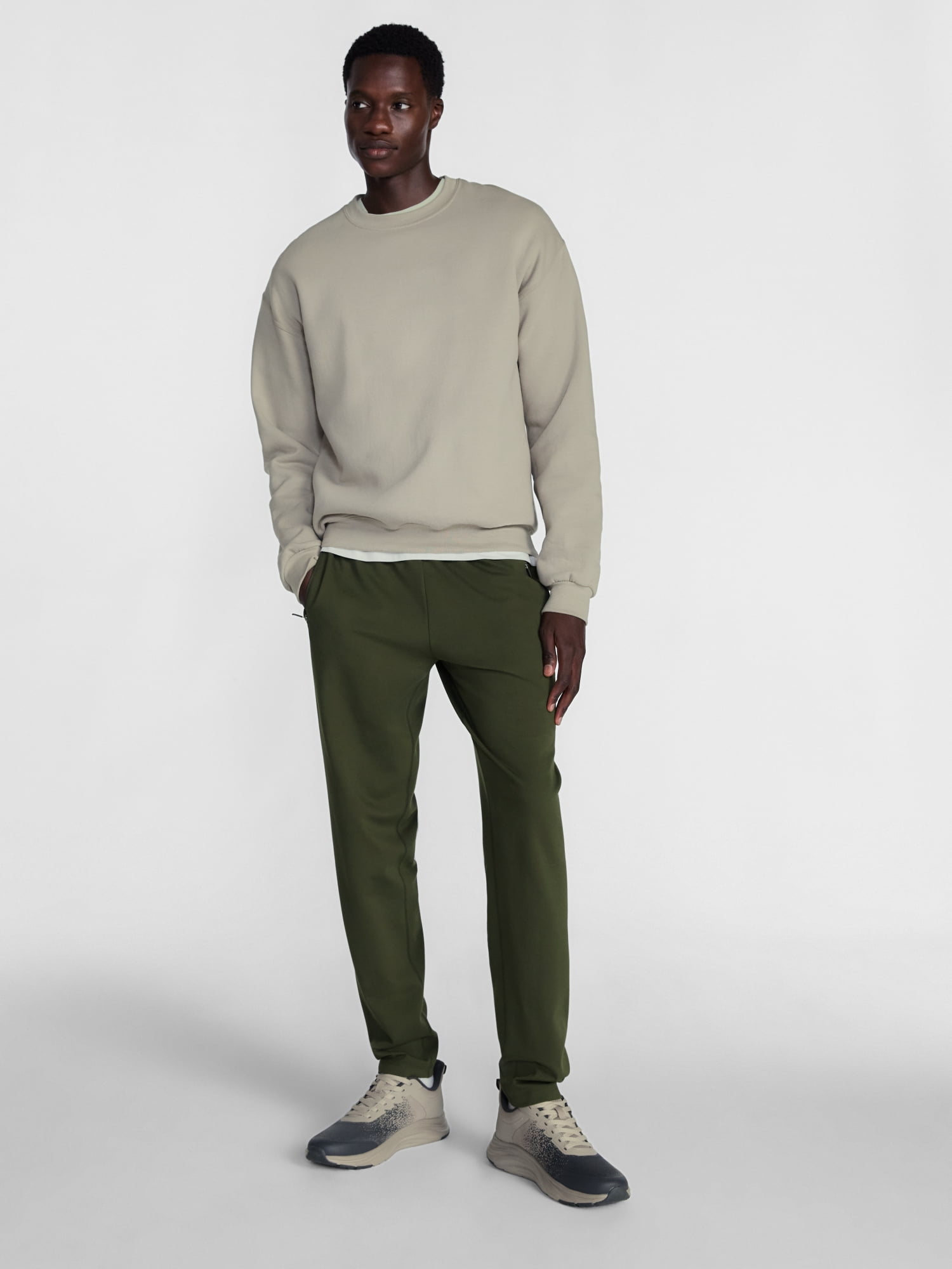 Athletic Works Men's and Big Men's Slim Knit Pants, 30" Inseam, Sizes XS-4XLT