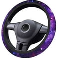 thumbnail image 4 of Galaxy Purple Steering Wheel Cover for Women Men, Universal 15 Inches Neoprene Anti-Slip Cute Space Car Steering Wheel Grip Wrap Car Accessories Protective Case Cover for Vehicle Truck SUV…, 4 of 17