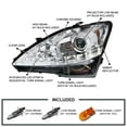 thumbnail image 3 of Spec-D Tuning Chrome Housing Clear Lens Projector Headlights w/ Sequential LED Signal  Compatible with 2006-2010 Lexus IS250 IS350, Left + Right Pair Headlamps Assembly, 3 of 5