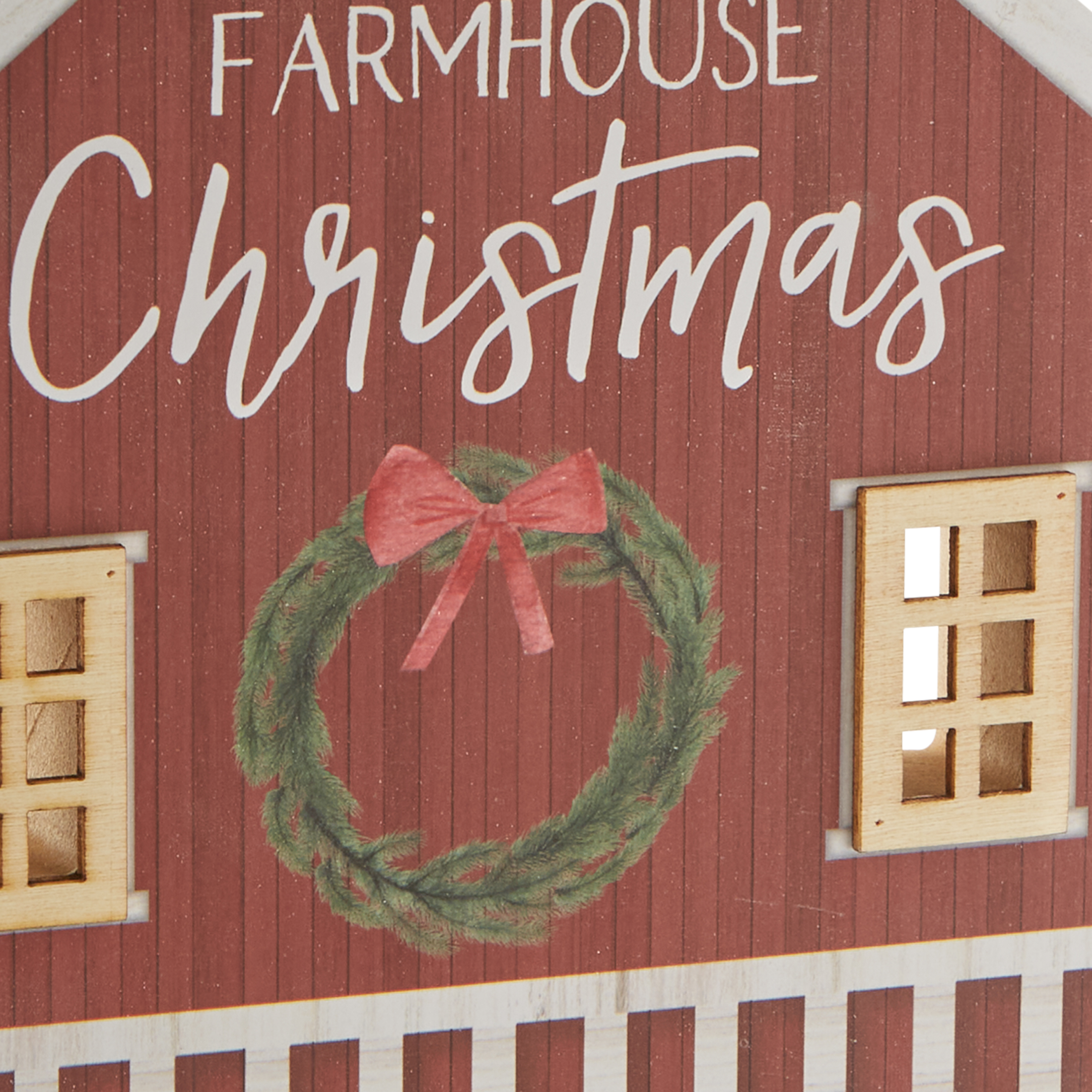 Holiday Time Table Top Barn Block Sign Decoration, 10 inch - image 4 of 4