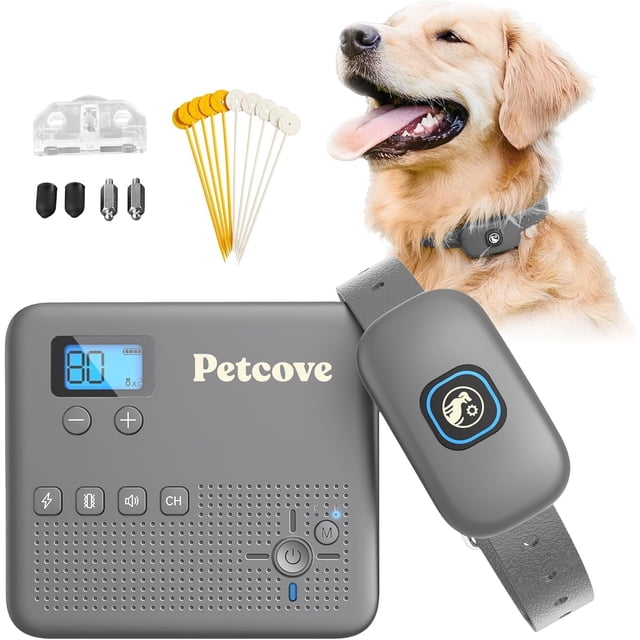 Cerca Inalámbrica para Perros y Collar de Adiestramiento 2 en 1 PetCove 15-35 kg