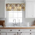 thumbnail image 3 of Sunflowers Valance Curtains for Kitchen/Living Room/Bathroom/Bedroom Window, Rod Pocket Small Topper Half Short Window Curtains Voile Sheer Scarf, Retro Country Butterfly Bee Floral Plaid 42"x18", 3 of 8