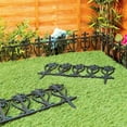 thumbnail image 7 of SHENGXINY Garden Fence Clearance 3pcs Plastic Edgings Garden Picket Fence - Grass Flowerbeds Plant Borders - Decorative Scenery Road Panels - Weather Proof Plastic Garden Fence Black, 7 of 7
