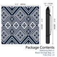 thumbnail image 2 of Classic Boho Pattern Extra Large Non-Slip Mahjong Mat 31.5 Inch Square Rubber Playing Pad with Quiet Design for Tiles Card Games and Board Game Nights, 2 of 7