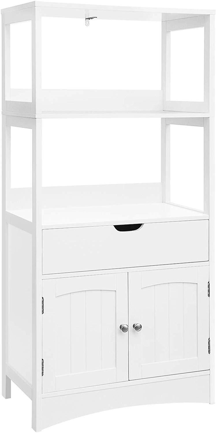 vasagle storage cabinet on Bathroom Storage Cabinet With Drawer 2 Open Shelves And Door Cupboard Walmart Com Walmart Com