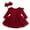 AB31 Red, variant on Bainana Infant Girls Dress Solid Color Long Sleeve Crew Neck Dresses Breathable Leisure Autumn Winter Girls Mesh Dress Red Size 9-12 Months