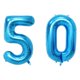thumbnail image 1 of Globos con número de cumpleaños azul de lámina grande de 40 pulgadas, 50 cumpleaños, decoración para fiesta de boda, ducha, número grande, bola, 1 of 3