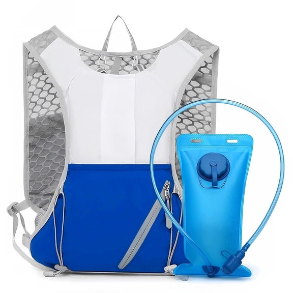 Hiking Backpack with Water Bladder,AILKIN Lightweight Water Backpack Running Vest Cycling Hydration Backpacks with 2L Water Bladder for Adults,Women,Men,Hiking（Blue）