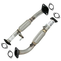 Stainless Steel Exhaust Pair of Front Pipe Fits 2008-2009 Kia Sorento 3.3L & 2007-2009 Kia Sorento 3.8L - Direct Fit