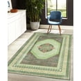 thumbnail image 4 of Bohemian Decorative Rug, Mandala Like Floral Medallion Motif Geometric Forms and Spring Flowers Art, Quality Carpet for Bedroom Dorm and Living Room, 6 Sizes, Pistachio Green, by Ambesonne, 4 of 4