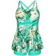 thumbnail image 1 of Bañador Tankini Hanna Nikole para mujer, verde y blanco, estampado floral, 1 of 6